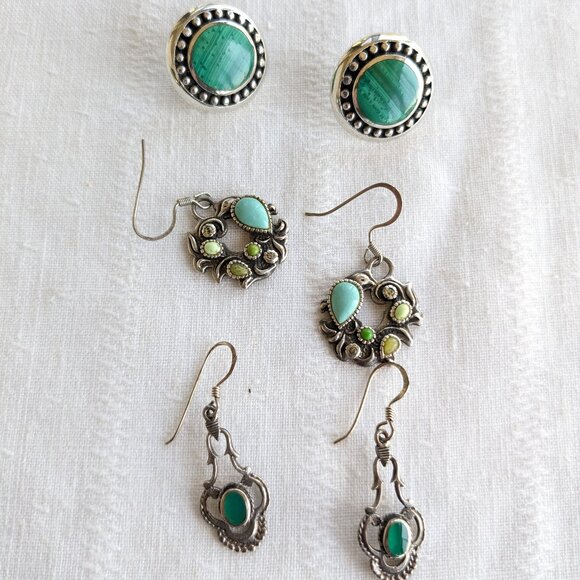 Barse Sterling Pendant on Chunky Stone Necklace-Choice of Sterling Earrings - Picture 10 of 14